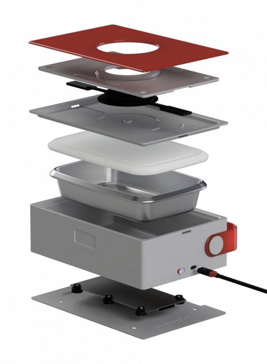 Render Steambox Explodedview
